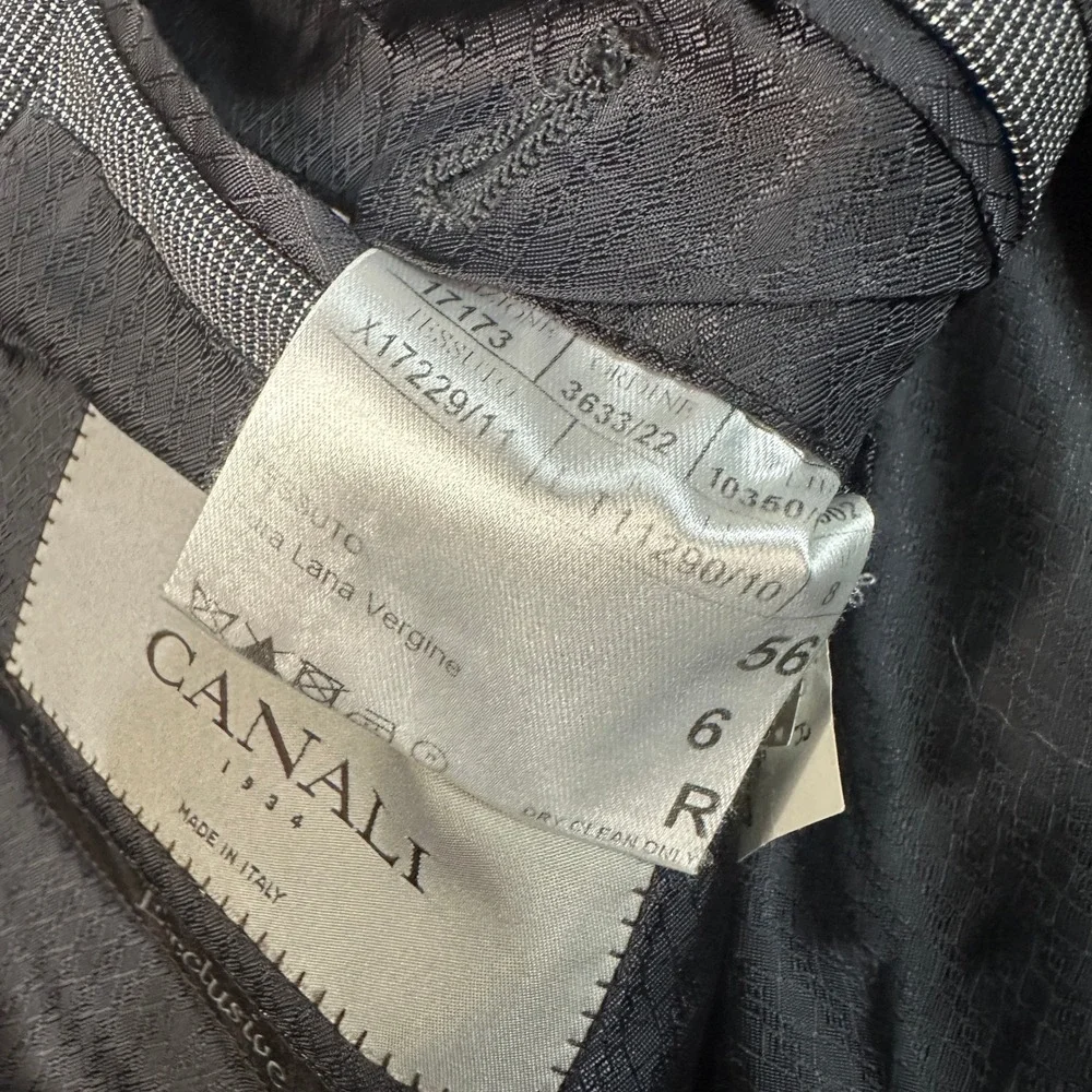 Canali Exclusive Mens Grey Super 150s Virgin Blazer Size 46R Made in Italy